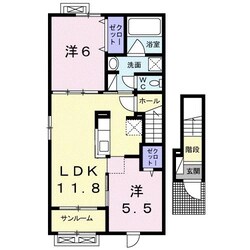 コンフォーティア412の物件間取画像